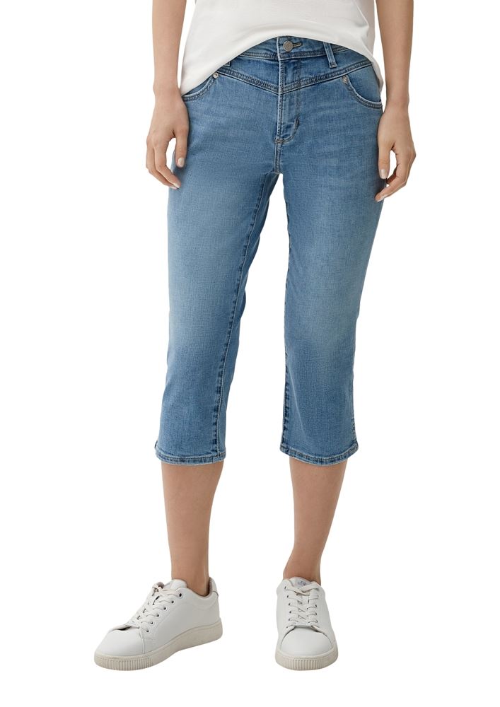 s.Oliver Slim: Capri Jeans mit Sattelbund blau S13  2132639 