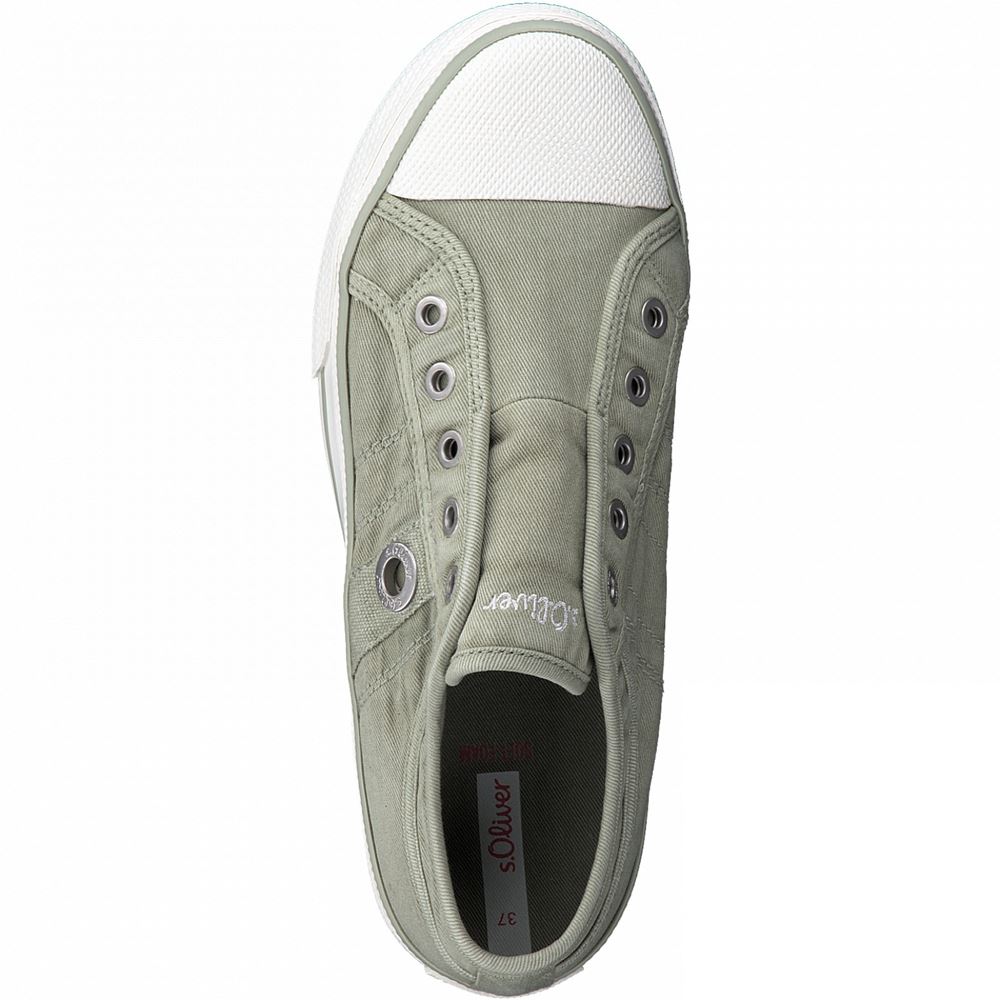 s.Oliver Damen Sneaker Low Slipper Schlupfschuh grün S12  5-5-24635-28 37 | 728 PISTACHIO | 
