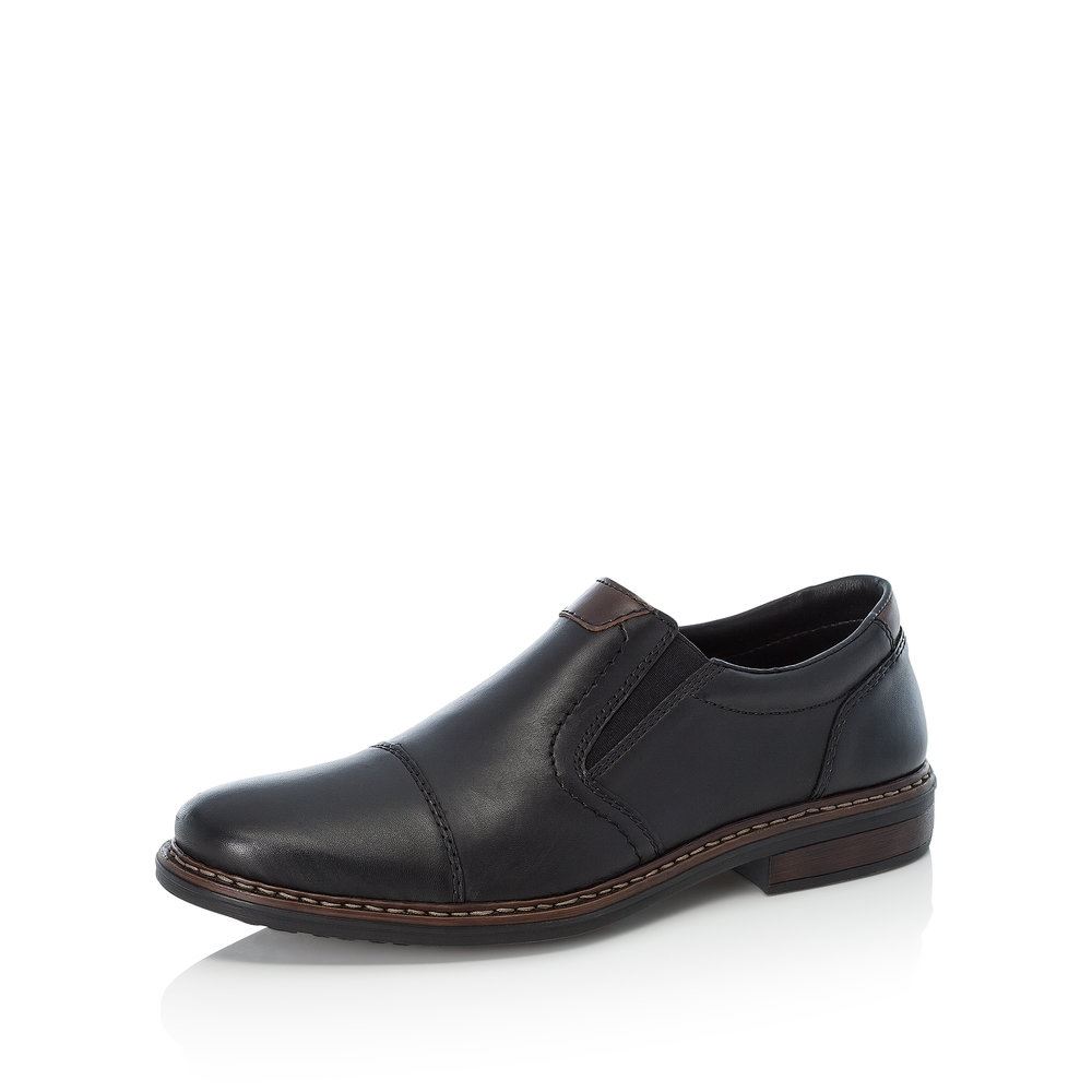 Rieker Antistress Herren Slipper Leder klassisch schwarz S13 17659-00 
