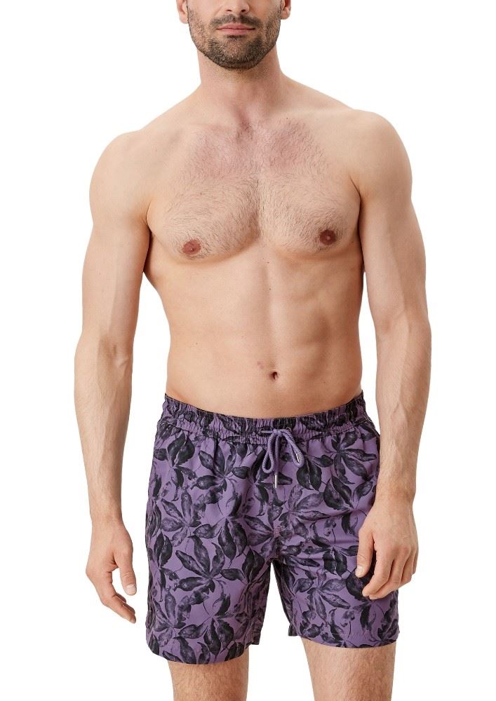 s.Oliver Herren Badehose Netzfutter gemustert lila,blau S12 2114122 XL | 47A0 purple AOP | 