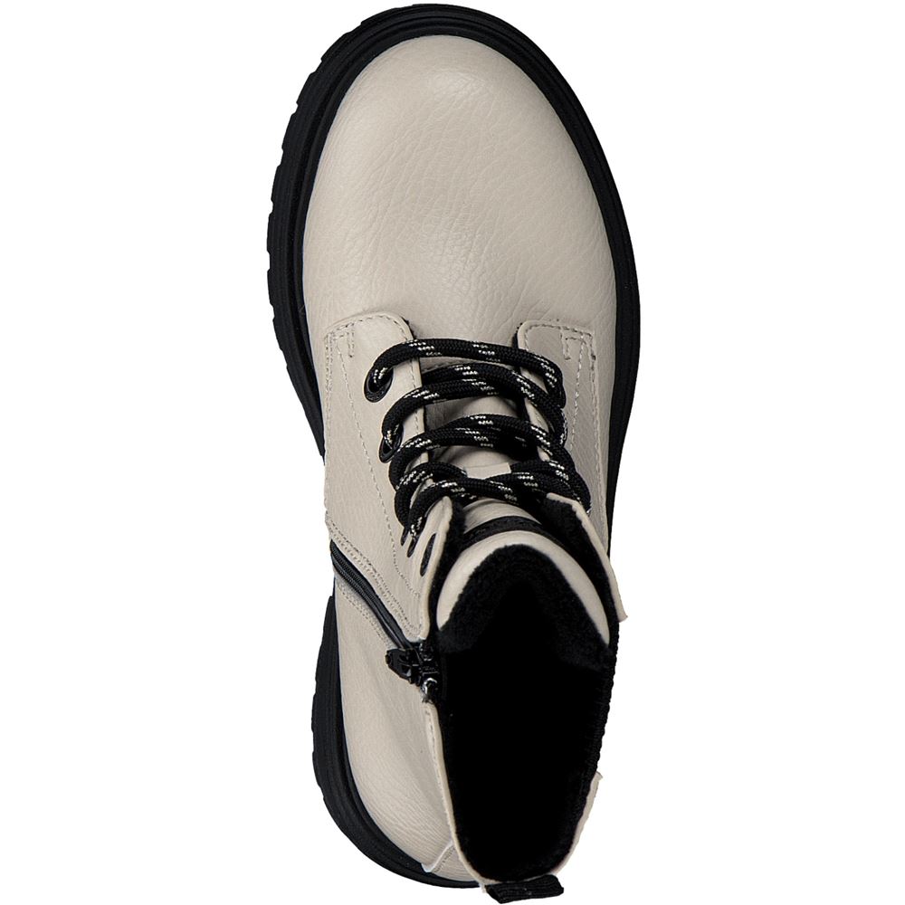 s.Oliver Kinder Mädchen Boots Schnürstiefelette Stretcheinsatz beige S22 5-5-45206-29 