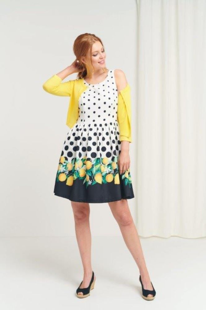 Smashed Lemon Cardigan Bolero gelb 90002-150 