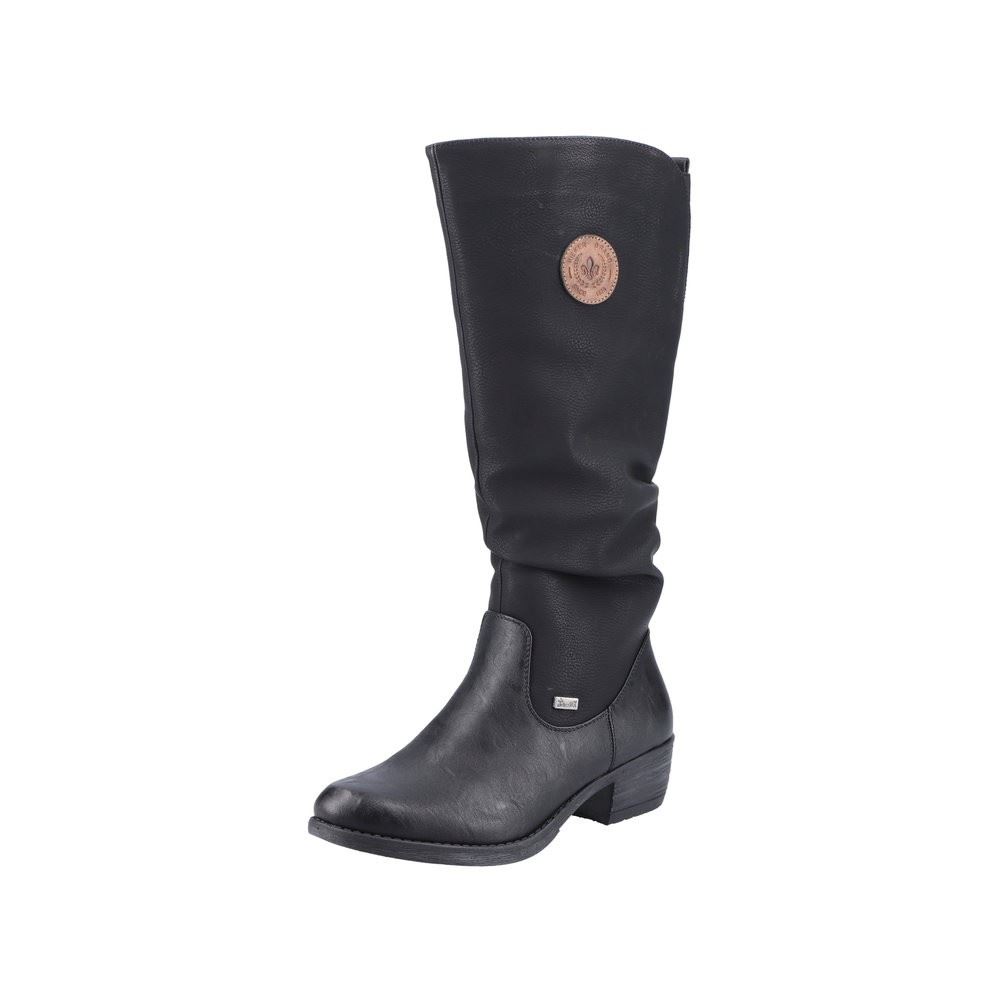 Rieker Antistress Damen Langschaftstiefel TEX- Membran kuscheliges Warmfutter schwarz S22 93157-00 40 | schwarz/schwarz | F