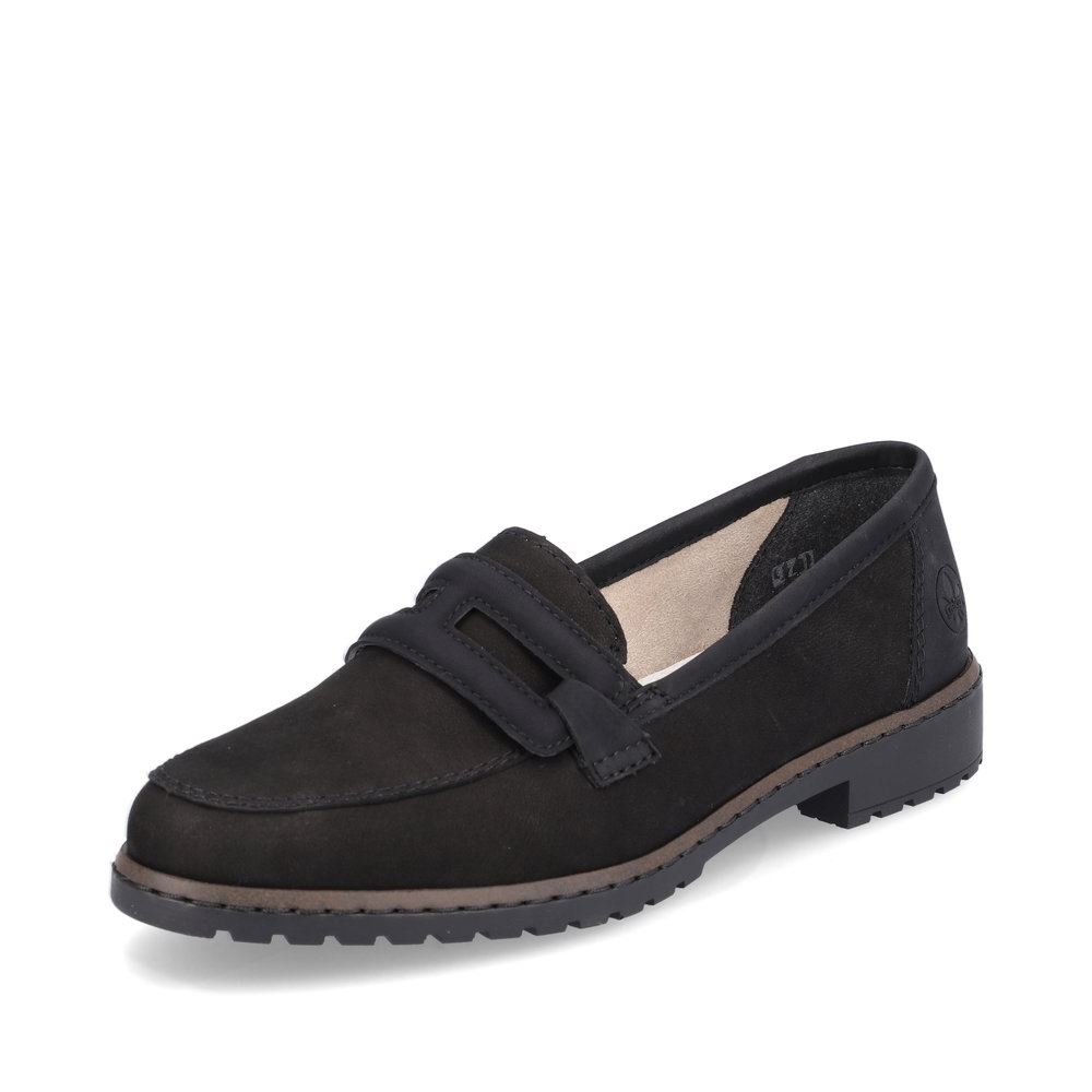 Rieker Antistress Damen Slipper Loafer klassisch schwarz S13 51864-00 
