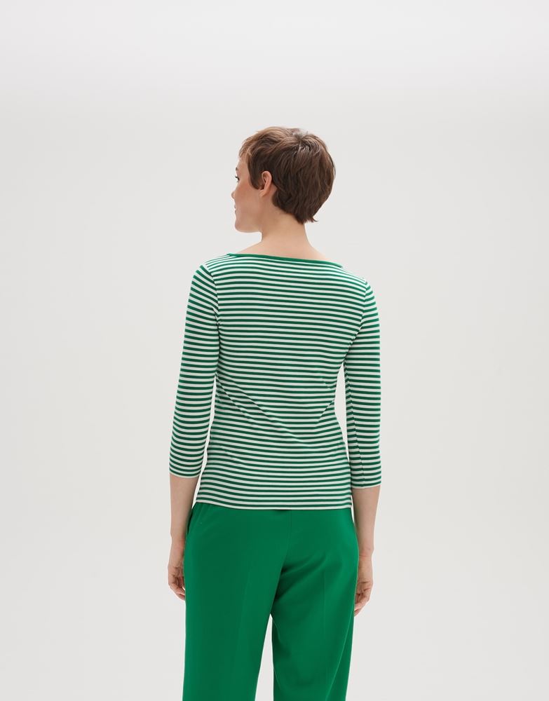 OPUS Shirt Sopili 3/4 Arm gestreift grün, blau S13  10144011138100 40 | 60019 blue up | 