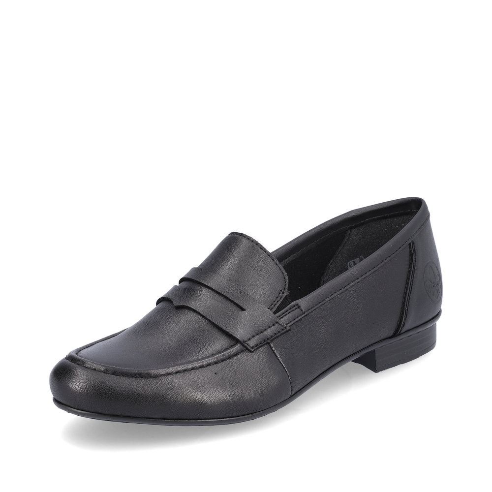 Rieker Antistress Damen Slipper Loafer elegant Leder schwarz S13 51954-01 