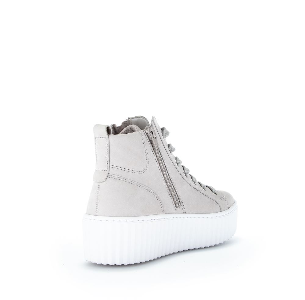 Gabor Sneaker high Rauleder Wechselfußbett Reißverschluss grau S13  23.210.19 
