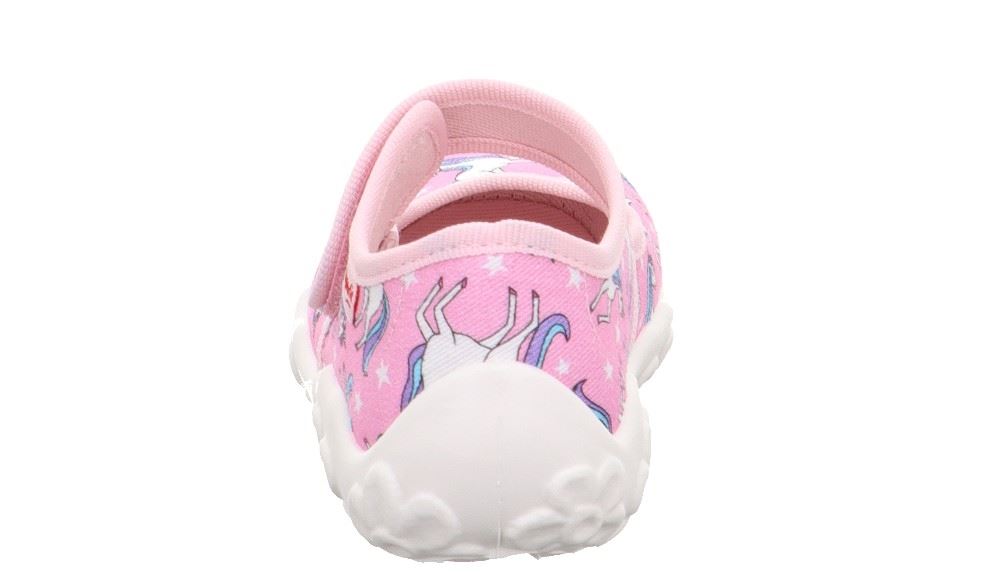 superfit BONNY - Rosa/Mehrfarbig Hausschuh mit Klettverschluss Einhorn S13 1-800283-5540 
