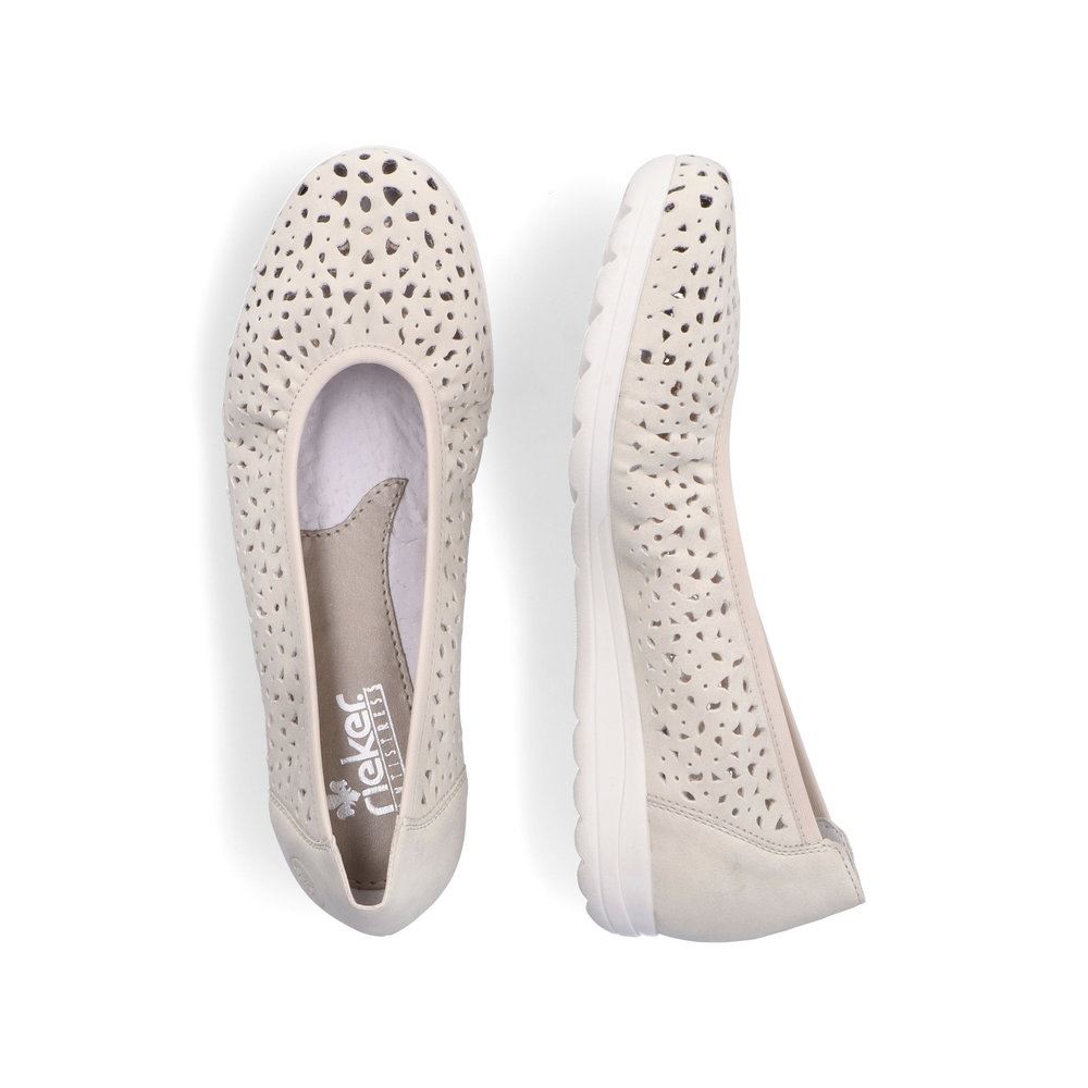 Rieker Damen Ballerinas helllbeige S13  L9365-60 