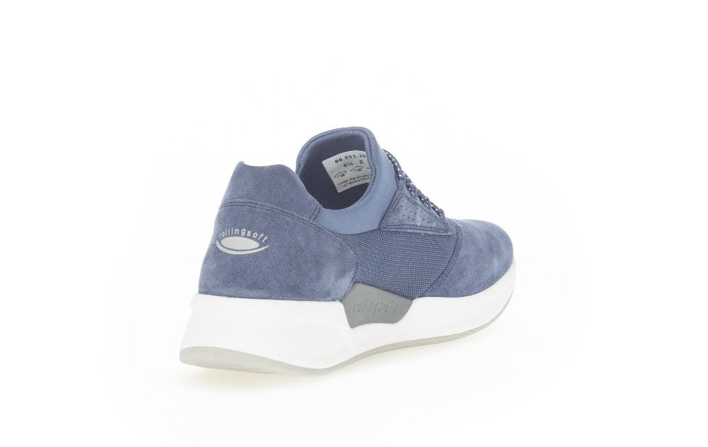 Gabor Rollingsoft Sneaker low Schlupfschuh Wechselfußbett  blau S12   86.951.26 4,5 | jeans | 