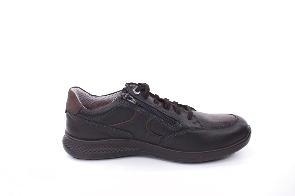 Jomos Herren Schnürhalbschuh Leder Spezialweite K schwarz S22 322414 