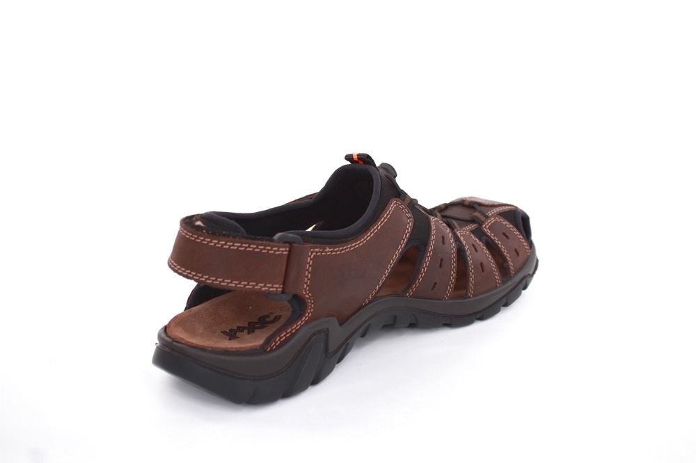 Imac Herren Sandale Trekking sportiv Schuhspitze geschlossen Leder braun S13  353180 