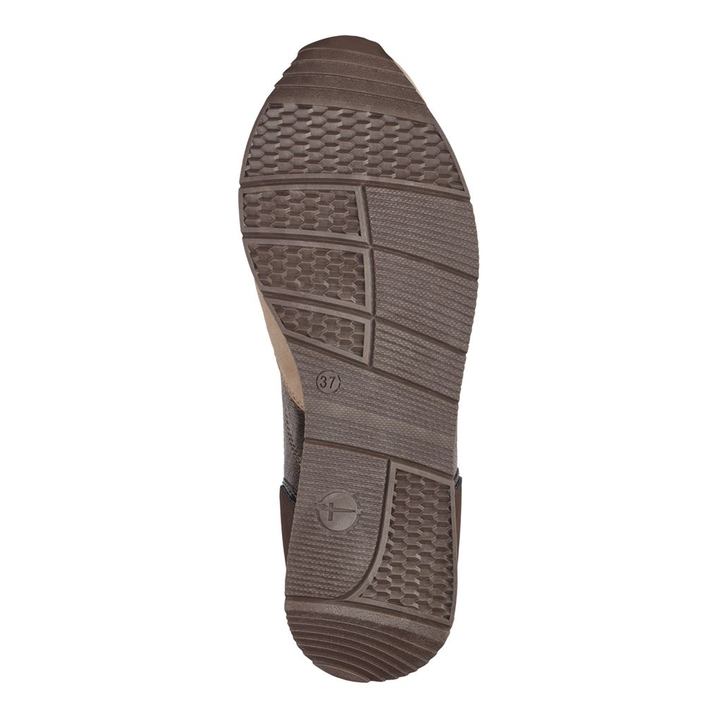 Tamaris Sneaker TOUCHit Fußbett metallic- Optik braun S23 1-23602-41 