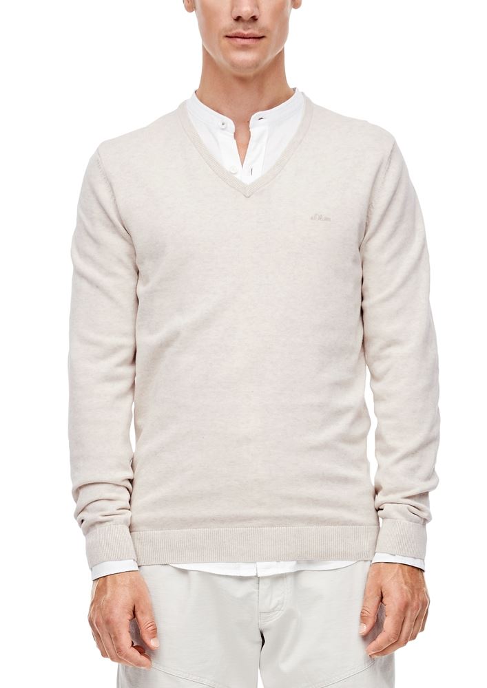 s.Oliver Feinstrickpullover mit V - Ausschnitt  Noos 2040666 
