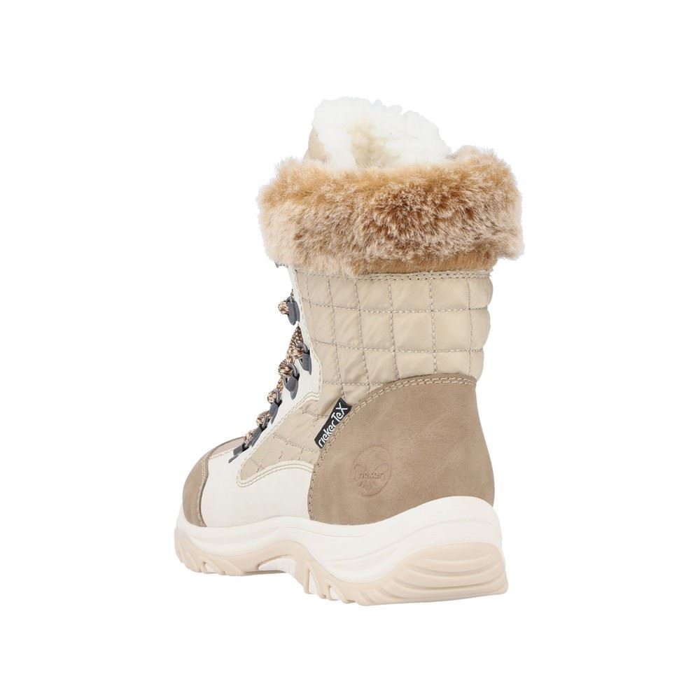 Rieker Antistress Schnürstiefel Schnürboot TEX- Membran kuscheliges Warmfutter Wechselfußbett beige S22 M9644-60 