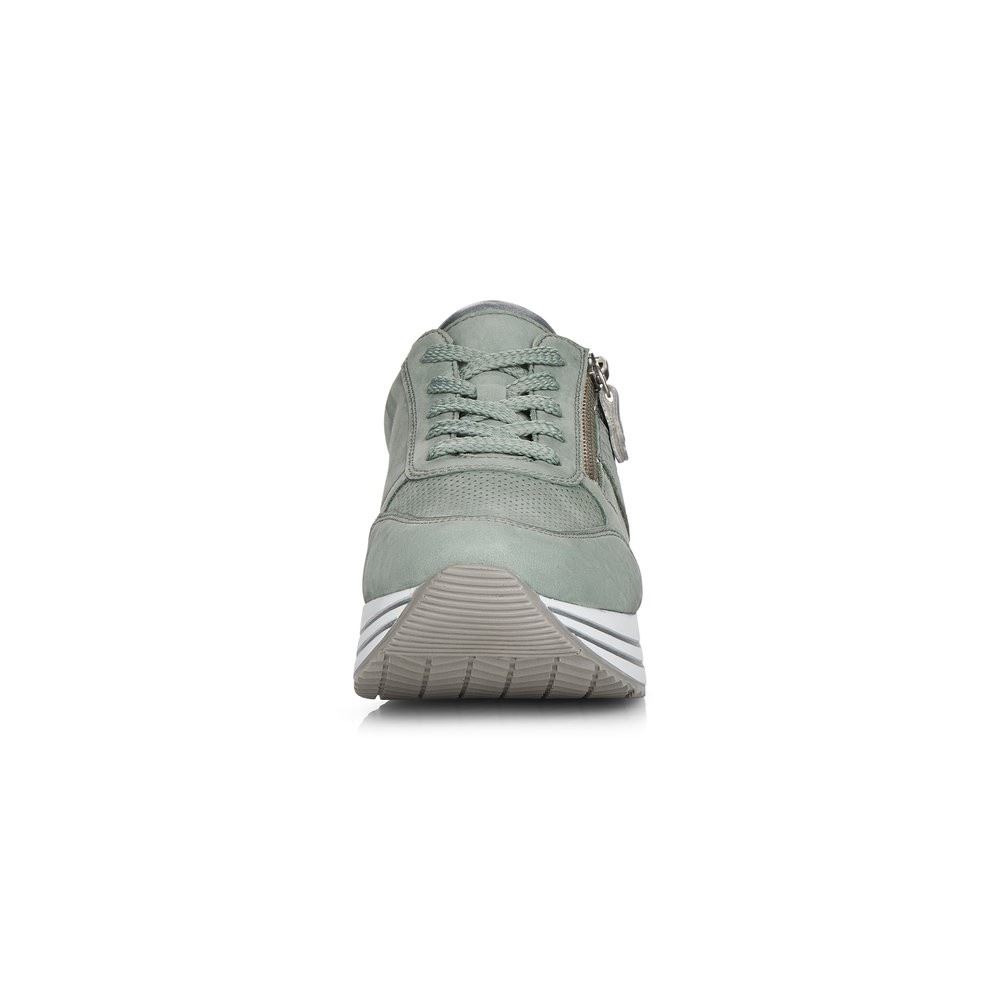 Remonte Sneaker Schnürer Reißverschluss Leder grün softfoam D1310-52 