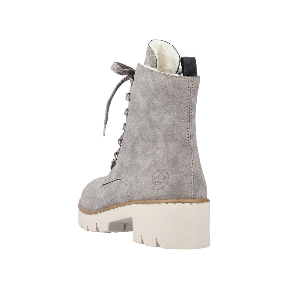 Rieker Antistress Damen Schnürboot Schnürstiefelette Warmfutter grau S22 X5701-40 