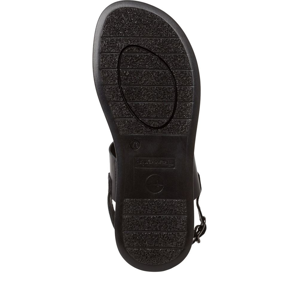 Tamaris Sandalette Leder Keilabsatz black S13  1-1-28238-20 