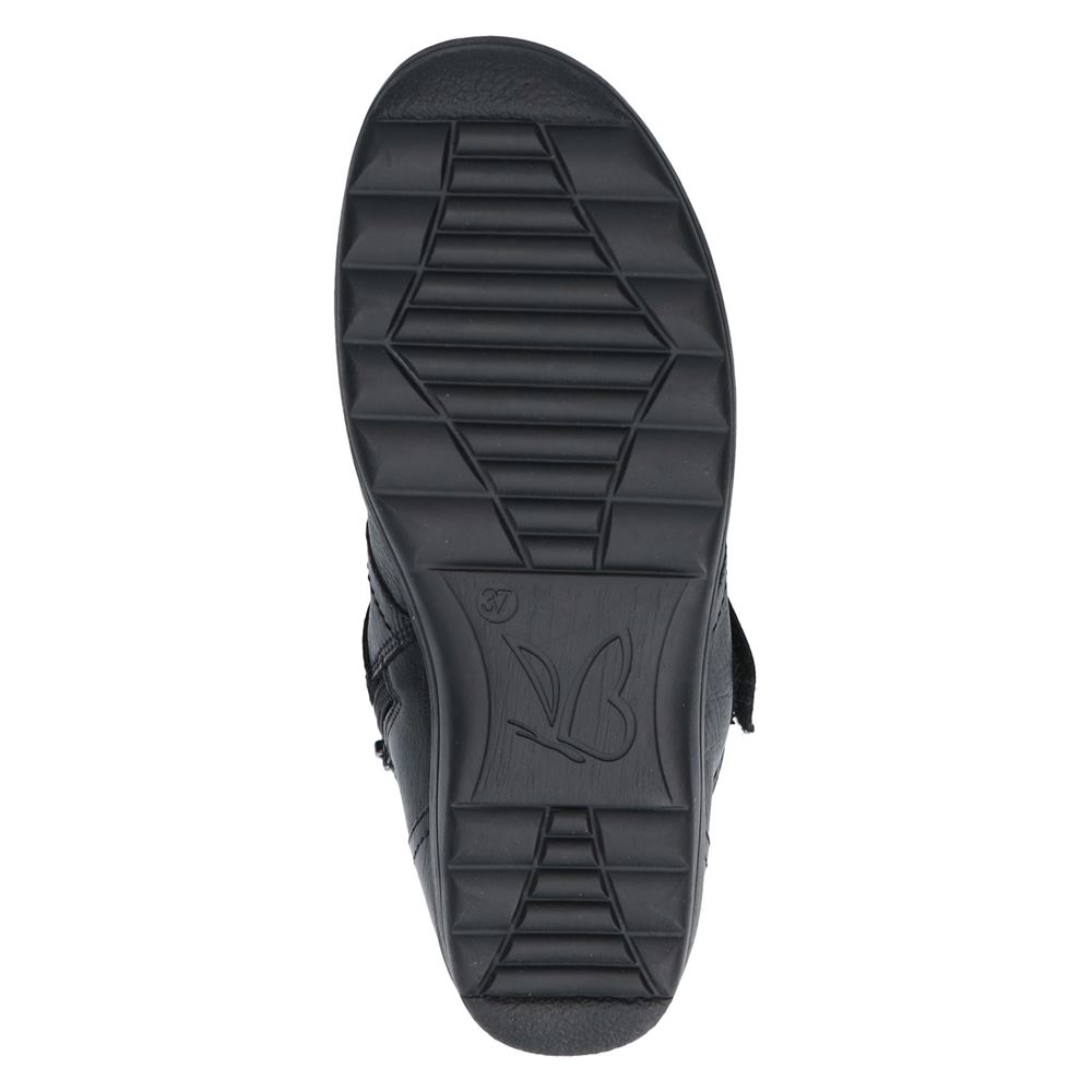 CAPRICE Stiefelette Leder Weit Wechselfußbett AIRMOTION schwarz S22 9-9-26457-29 