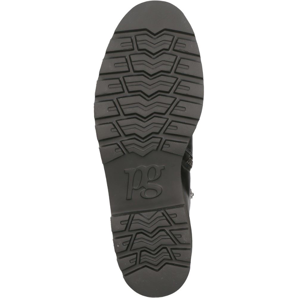 Paul Green Schnürbootie Glattleder Reißverschluss Plateau  9820-009 4,5 | black | 