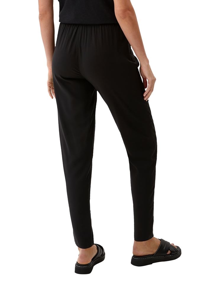 s.Oliver Relaxed: Hose aus reiner Viskose schwarz S13  2132619 