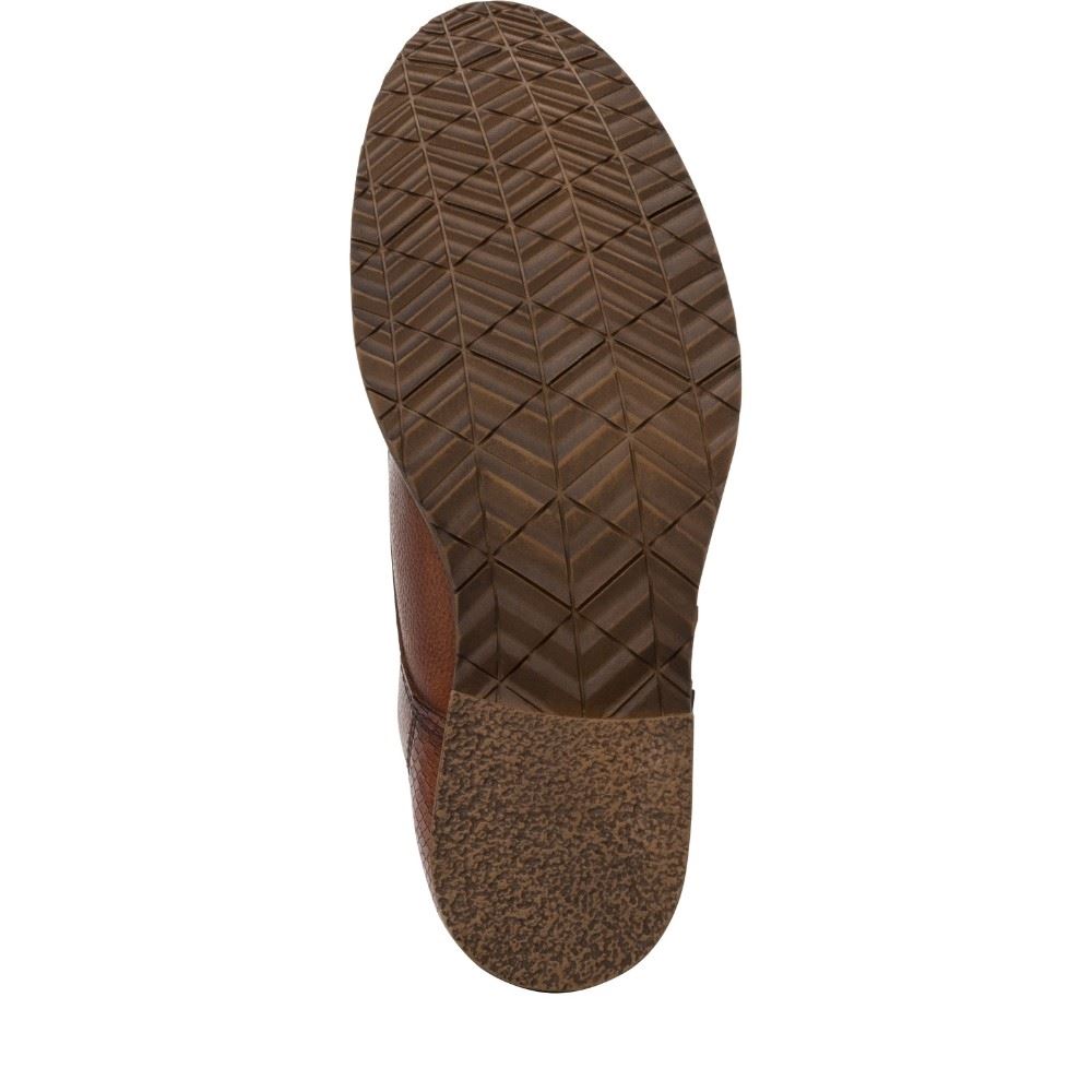 Tamaris Schnürstiefelette Leder braun Cognac S22 1-1-25211-29 
