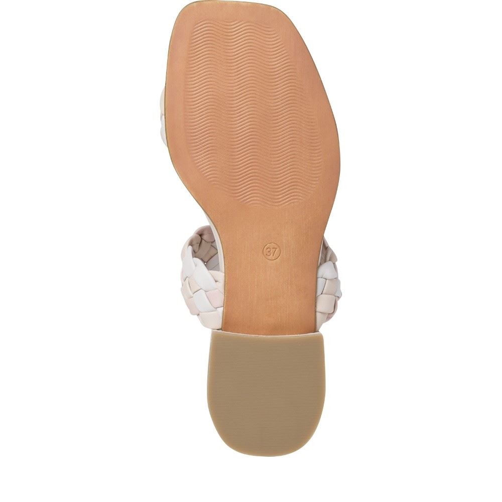 MARCO TOZZI GUIDO MARIA KRETSCHMER Lederpantolette geflochten beige S12  2-2-87110-28 40 | 402 CREAM COMB | 