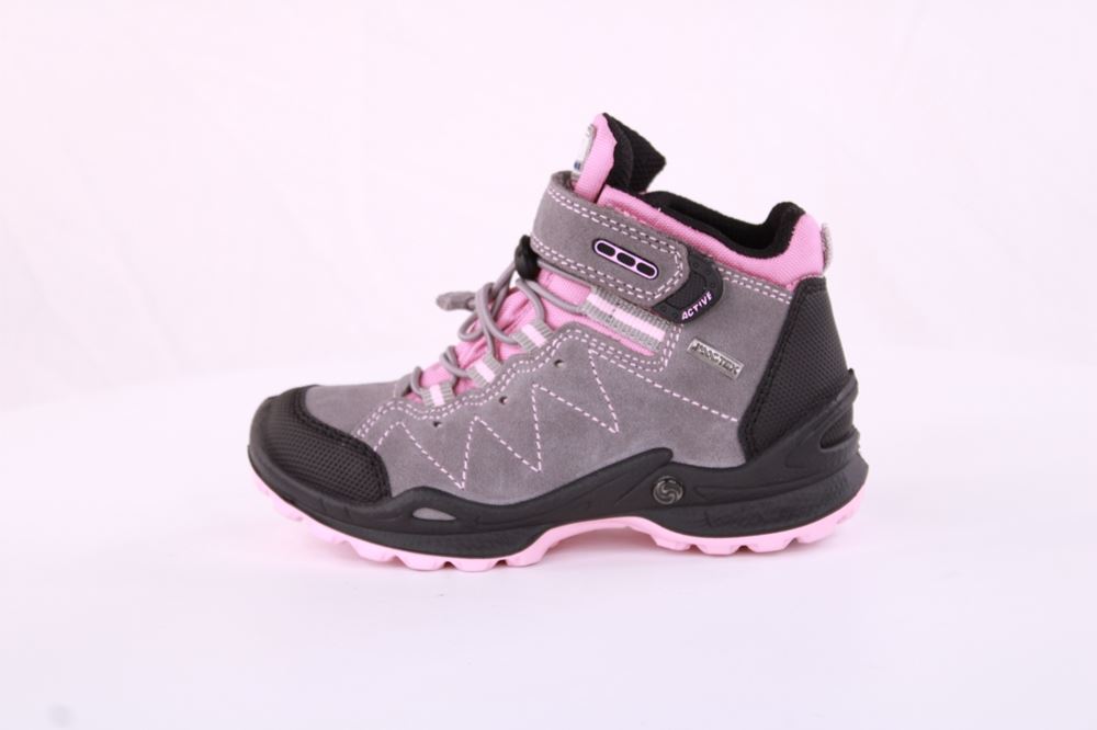IMAC Kinder Schnürstiefel Schnürschuh Schnellschnürung TEX-Membrane grau S21 832068 35 | gricio/rosa | 