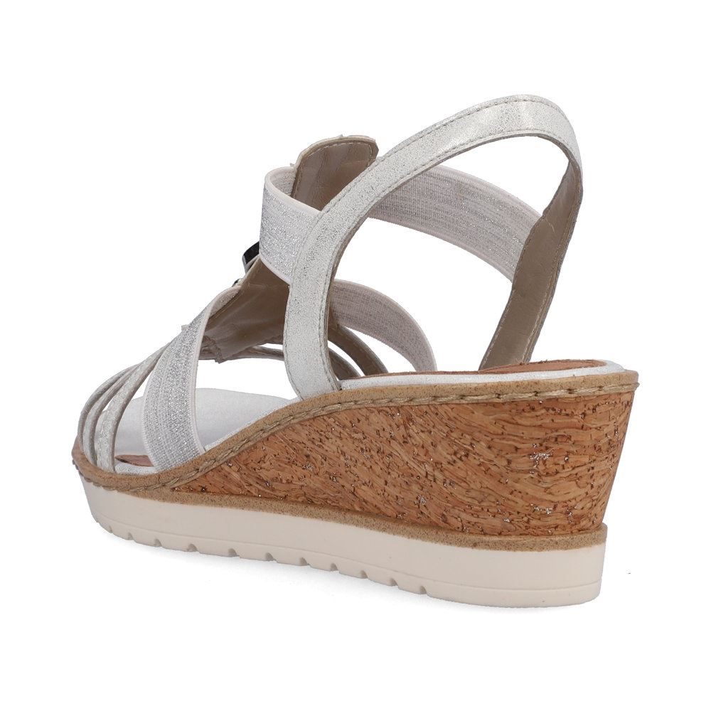 Remonte Keilsandalette weiß Schlupfsandalette S13 R6264-80 