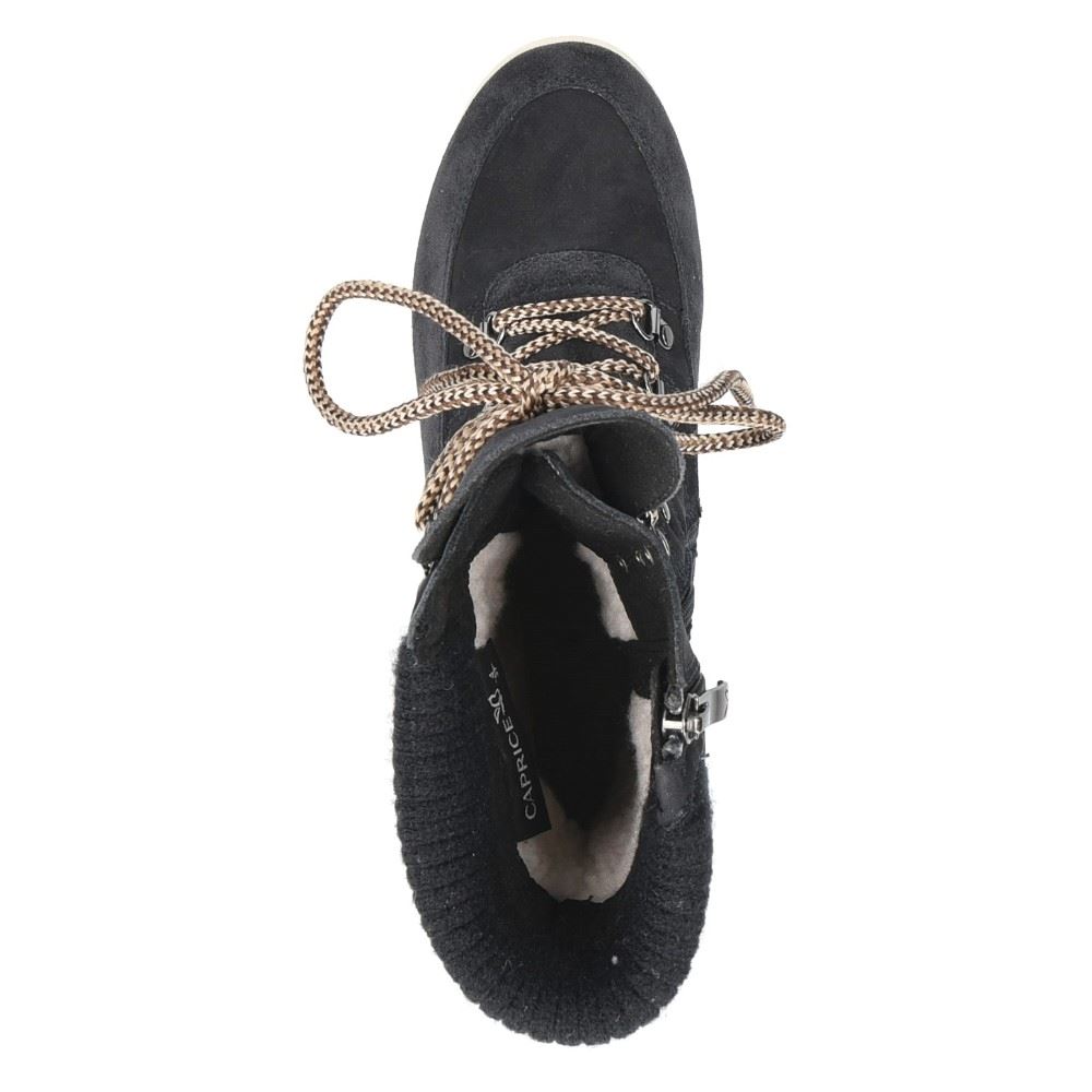 Caprice Leder Schnürstiefel warm mit Reißverschluss 9-9-26219-23 