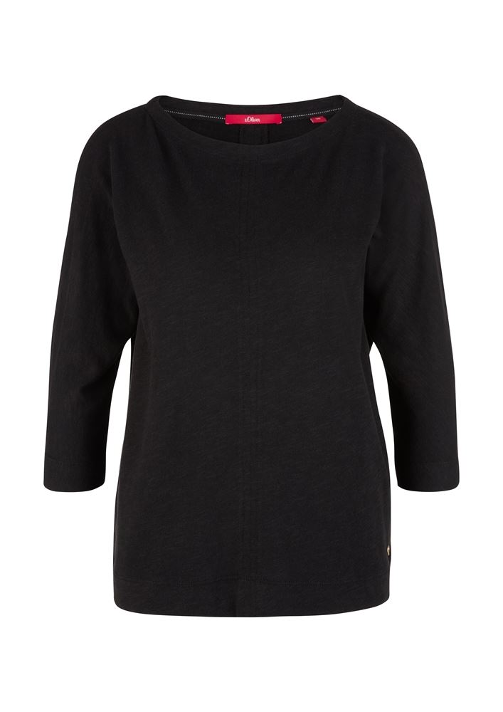s.Oliver Jersey-Shirt Damen schwarz S21 2040829 