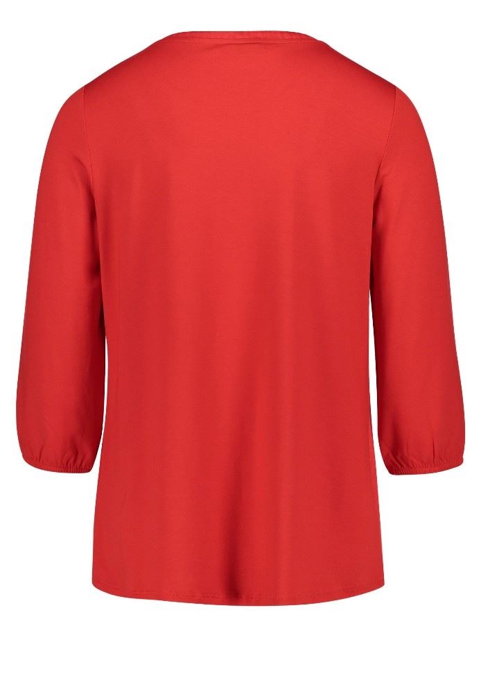 Betty Barclay Bluse Shirt 3/4 weiß rot 38112935 46 | 4074 Hibiscus R | 