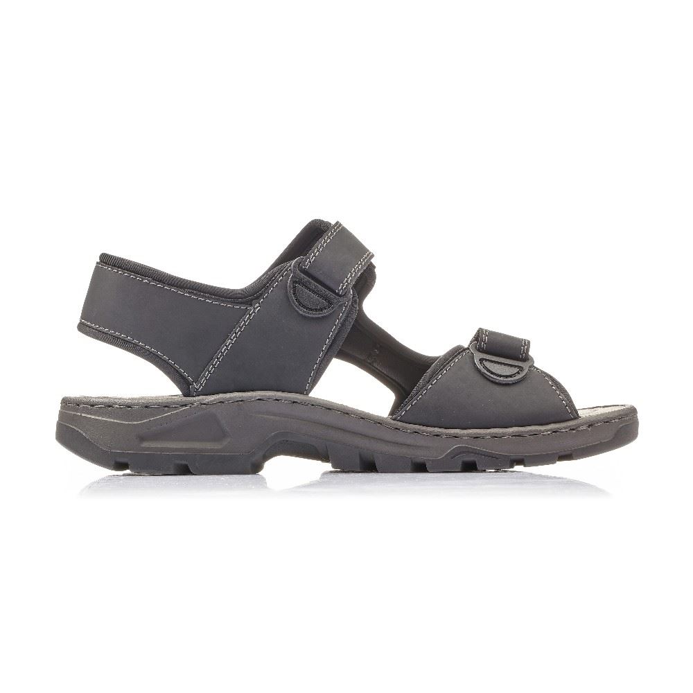 Rieker Sandale Trekking Klettverschluss schwarz 26156-02 