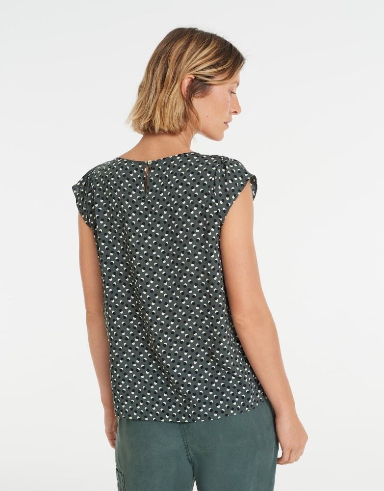 OPUS Shirtbluse Fannie dot caper 2311710424100 44 | 3049 caper | 