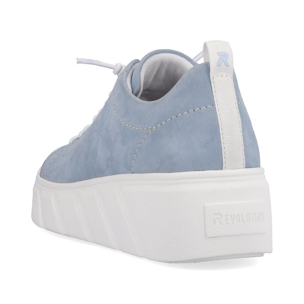 Rieker EVOLUTION Damen Sneaker Leder Plateausohle Wechselfußbett blau S13 W0500-12 