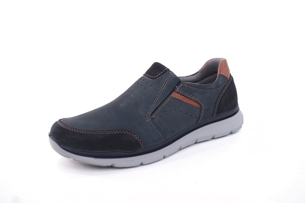 IMAC Herren Slipper Veloursleder blau S12 152421 44 | blu cognac | 