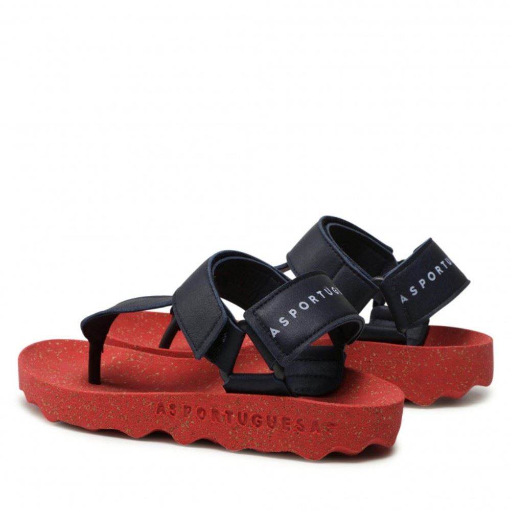 ASPORTUGUESAS Zehenstegsandale Kork nachhaltig kautschuk P018077011 39 | navy/red | 
