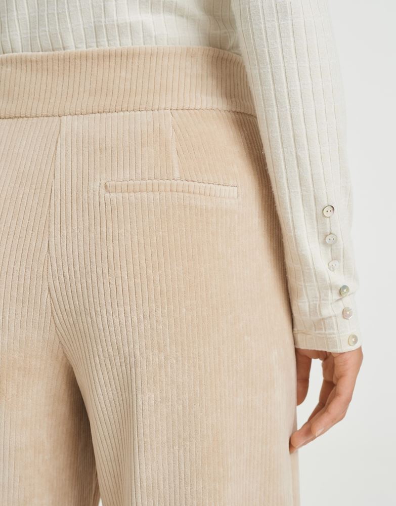 OPUS Hose Culotte Misha corduroy Cord Reißverschluss beige S22 241765954100 42 | 2088 macadamia | 