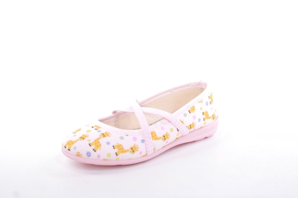 s`knöpfli Kinder Hausschuh Schlupfscuh Mädchen Giraffen- Motiv rosa S13 I28670 
