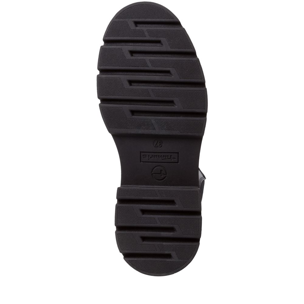 Tamaris Schnürboots Schnürstiefel derbe Sohle TOUCHit-Fußbett schwarz S22 1-1-25209-29 39 | 003 BLACK LEATH | 