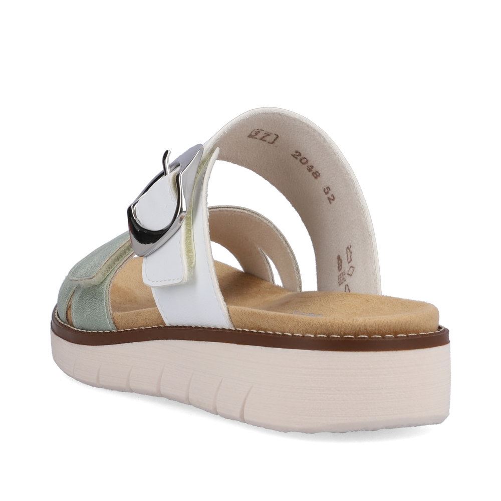 Remonte Damen Pantoletten pastellgrün-altweiß S13  D2048-52 