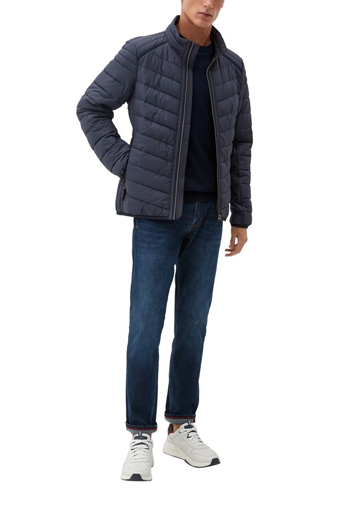 s.Oliver Herren Jacke Steppung Stehkragen blau schwarz S22  2120684 