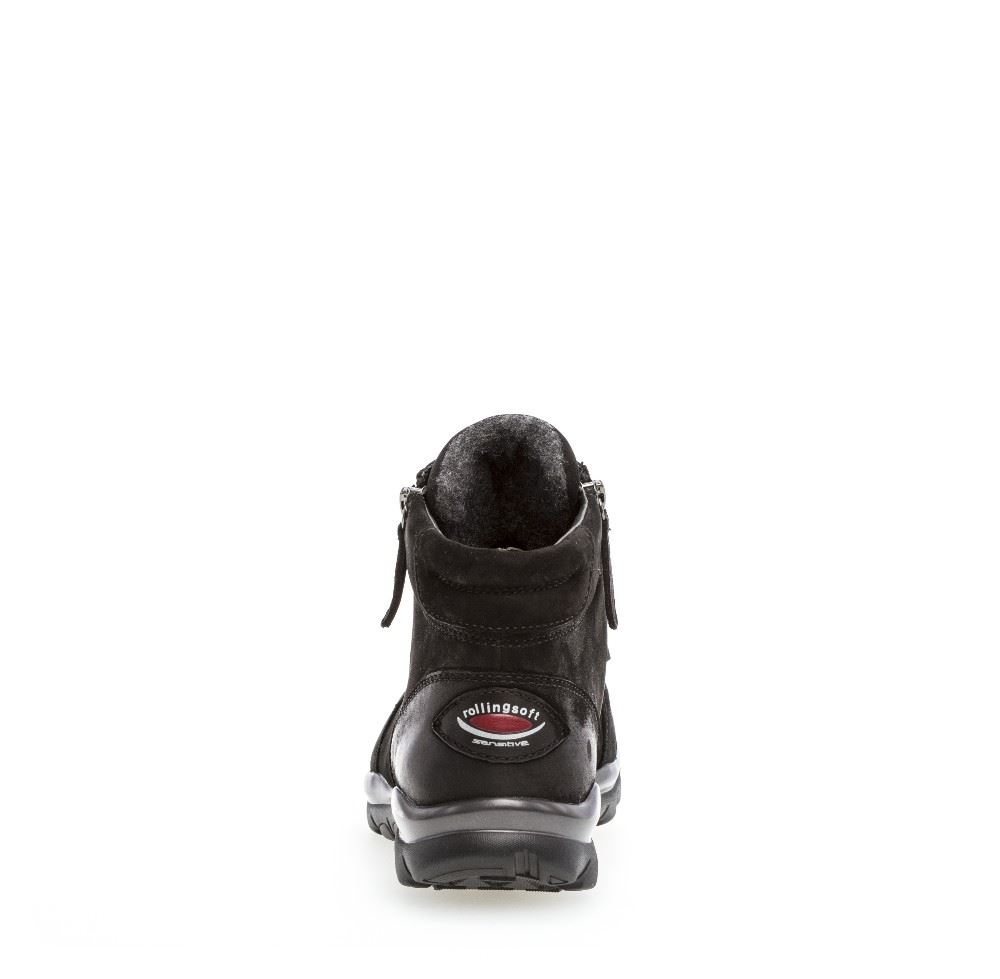 Gabor rollingsoft Schnürstiefelette schwarz S21 76.868.47 