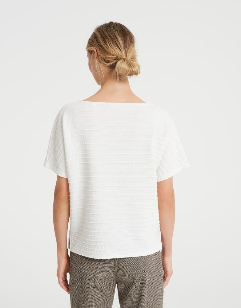 OPUS Sweatshirt GIWAN Ringelstruktur milk S22 10077110638143 