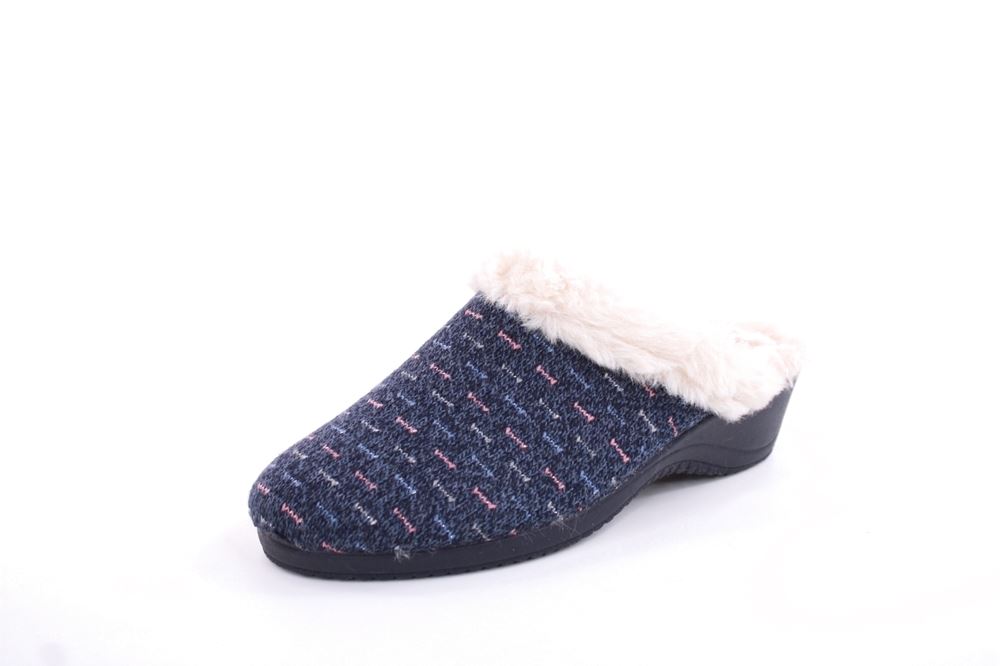 s`knöpfli Damen Hausschuh Pantolette blau S22 K28179 36 | azul beig | 