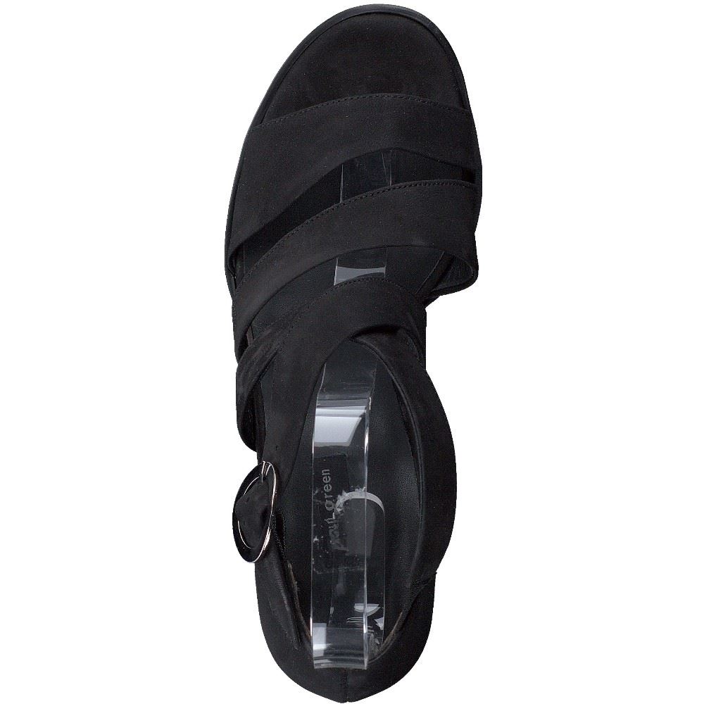 PAUL GREEN Sandalette Leder Schwarz 7942-003 