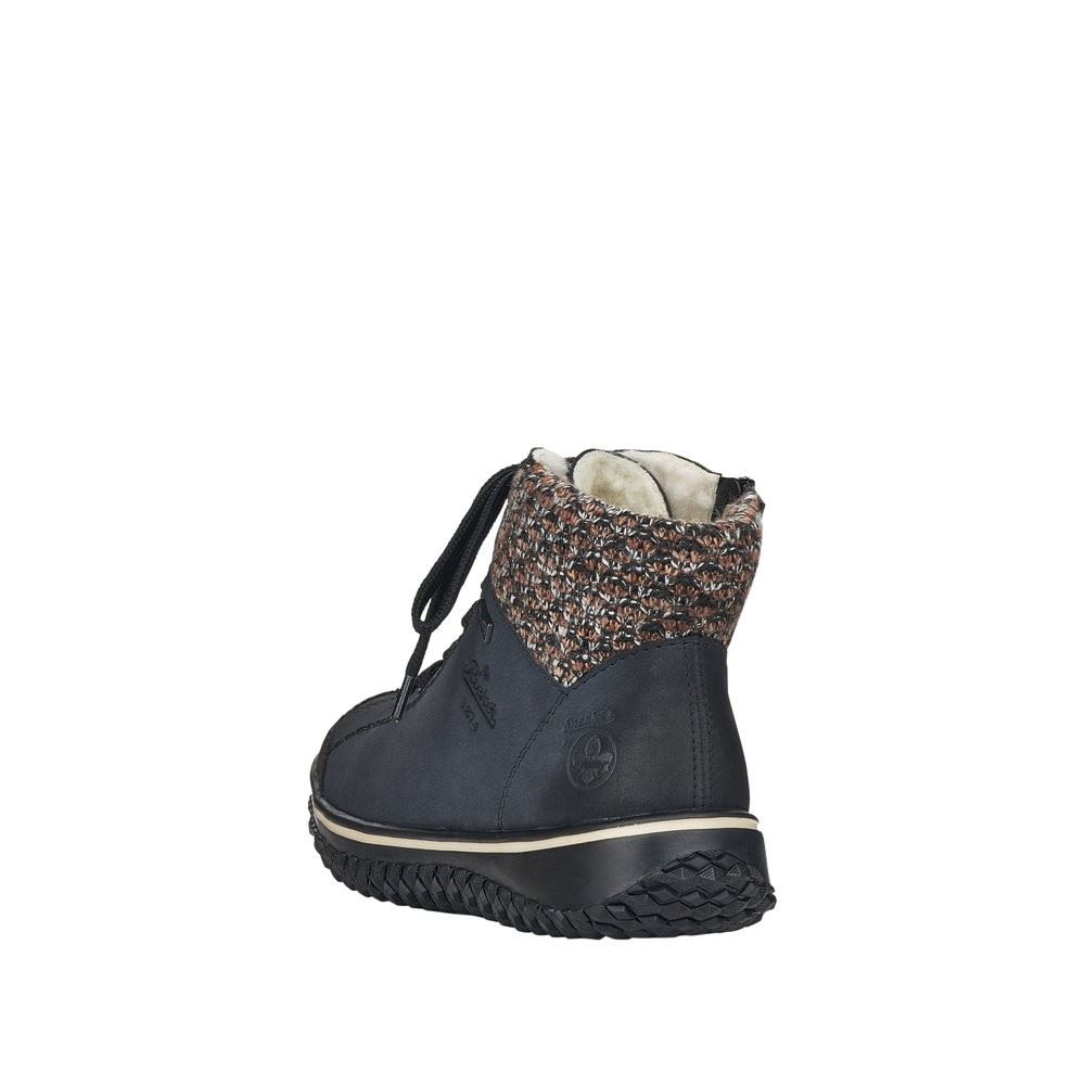 Rieker Antistress Damen Schürschuh TEX-Membran kuscheliges Warmfutter Strickbund blau S22  Z4243-14 