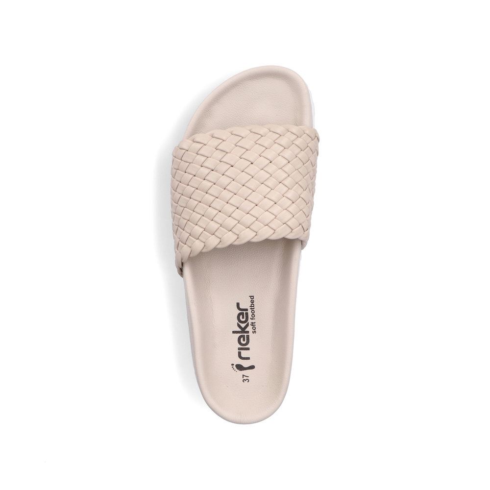 Rieker Damen Pantoletten hellbeige S13 68381-62 
