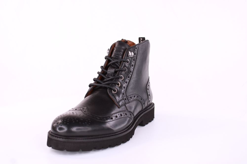 Marc Shoes Herren Schnürboot Brogue Lochverzierung schwarz S21 831631 42 | 00671 black | 