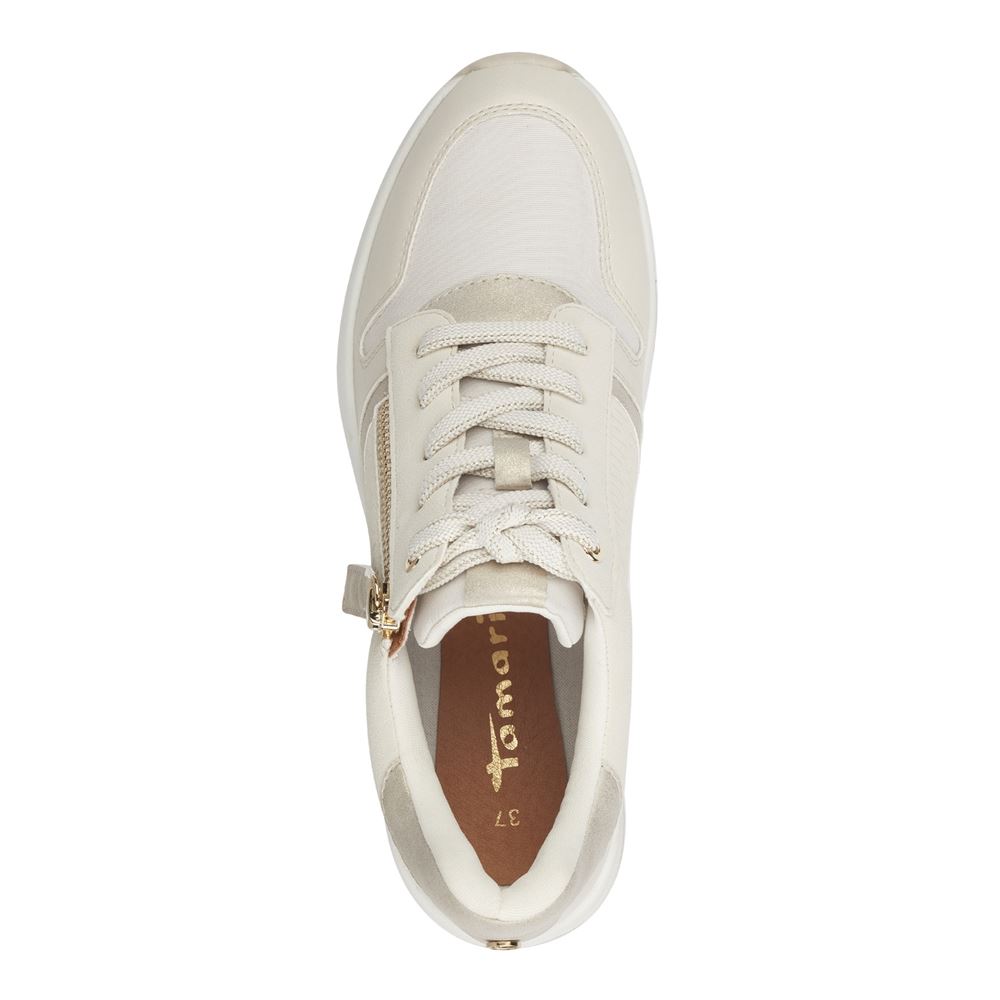 Tamaris Sneaker Keilabsatz Wechselfußbettbeige, blau S13 1-1-23702-20 40 | 890 NAVY COMB | 